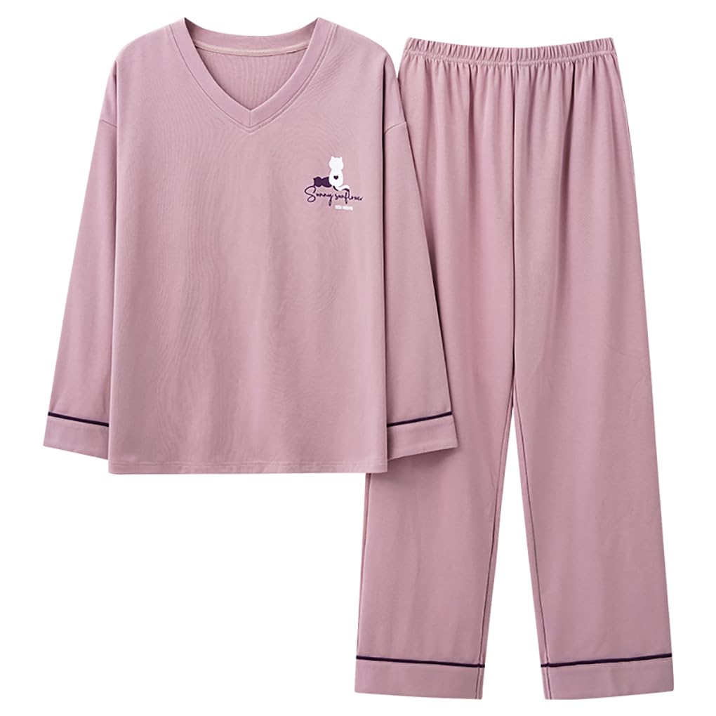 

комната осень и зима топ с длинным рукавом и низ фитнес домашняя одежда с ночным бюстгальтером [CHEERFULHEALTHY] Женская пижама, одежда для отдыха, одежда, весна, одежда, фиолетовый