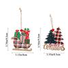 Wooden Christmas Pendant Sleigh Christmas Tree Hanging Ornament DIY   Christmas Decoration