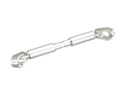 KITACO Lenkerstrebe Einstellbare Länge für Lenker Monkey 125 CT125 Hunter Cub Grom (Silber) (Ca.. 175 mm ~ 225 mm) 22.2 usw.. 619-9010060