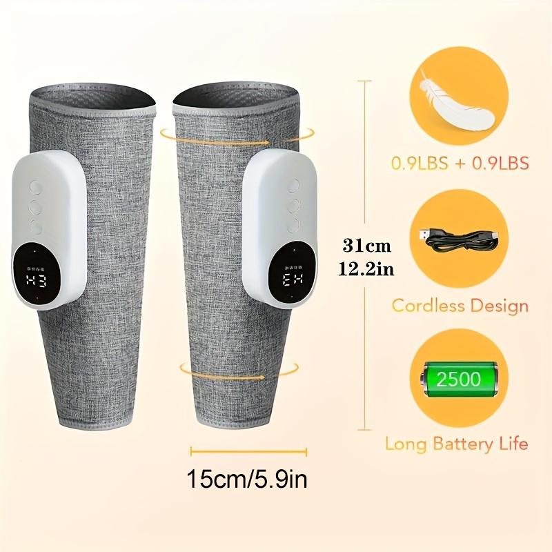 1/2 Leg Air Compression Massager with Heat 3 Intensities 3 Heat Levels for Round Calf Push Relief