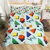 Retro 80s Style Bedding Set Twin King Size Abstract Geometric Pattern Duvet Cover Set Microfiber Circle And Triangle Quilt Cover