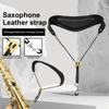 Tracolla per Sassofono Sax Cintura a Tracolla in Pelle Nera per Sassofono Contralto/Tenore/Soprano Accessori per Strumenti a Fiato