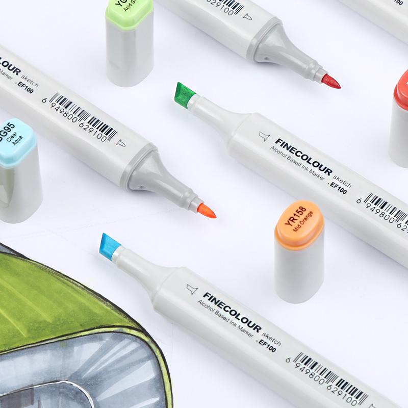 FINECOLOUR 240/480Colors EF100/EF101/EF102 Art Marker Set Dual Head Oily Alcohol Based Sketch Markers Pen Art Painting Supplies