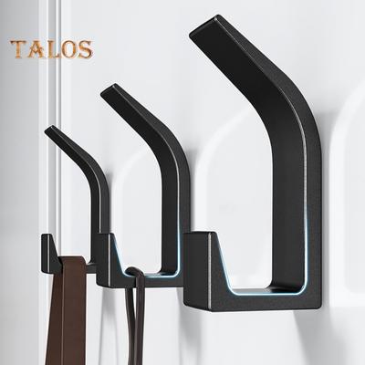 5 Pcs Wall Hanging Hooks No Drilling Self-adhesive Anti-slip Waterproof Great Load Bearing Bathroom Clothes Towel Kitchen Utensil Storage Hanger