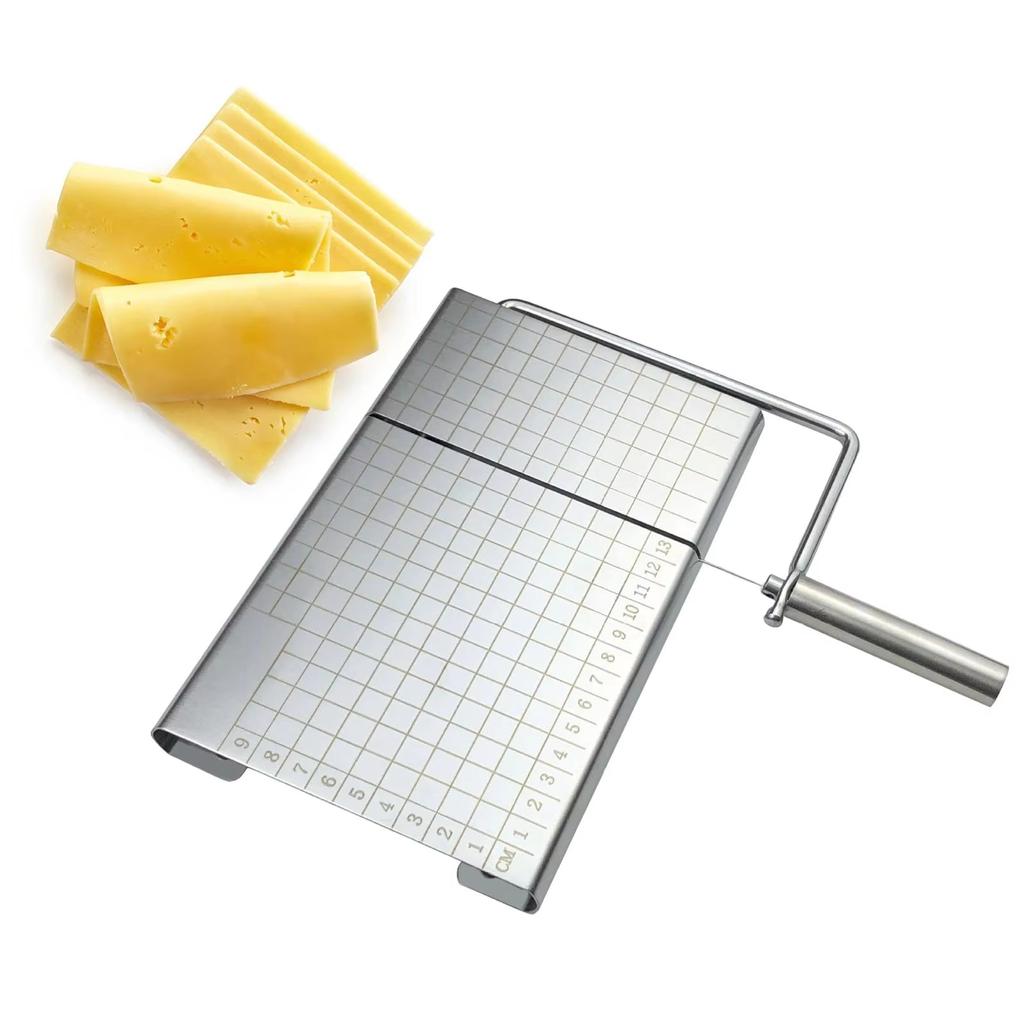 Stainless Steel Cheese Slicer With Replacement Cutting Wire Cutter Sausage And Ham Cutting Knife Kitchen Accessories Tools