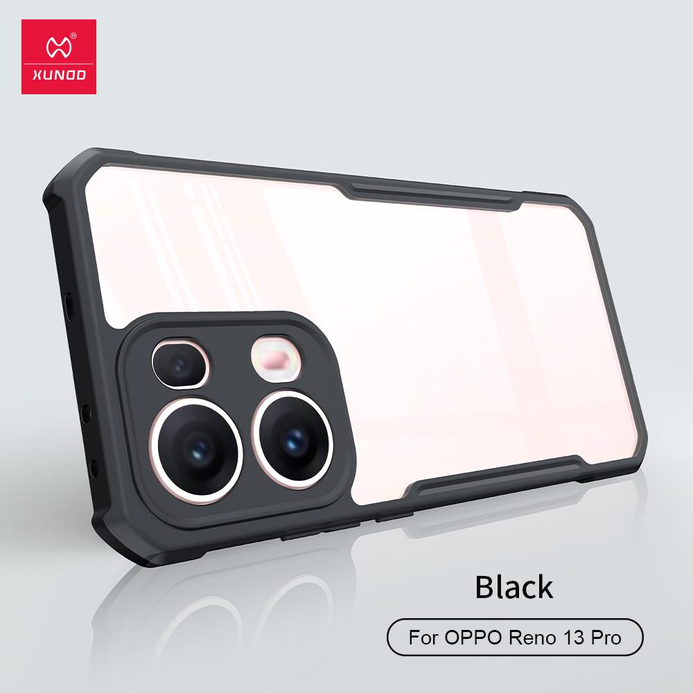 

Xundi Reno13 Pro Тонкий захисний чохол проти падіння для OPPO OPPO Reno 13F 5G [International Version] холодний колір чорний