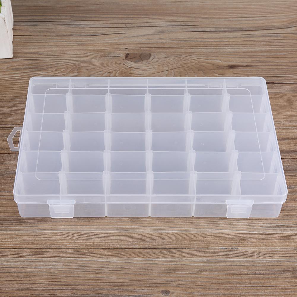36 Slots Adjustable Storage Box Case Container Home Organizer for Earrings