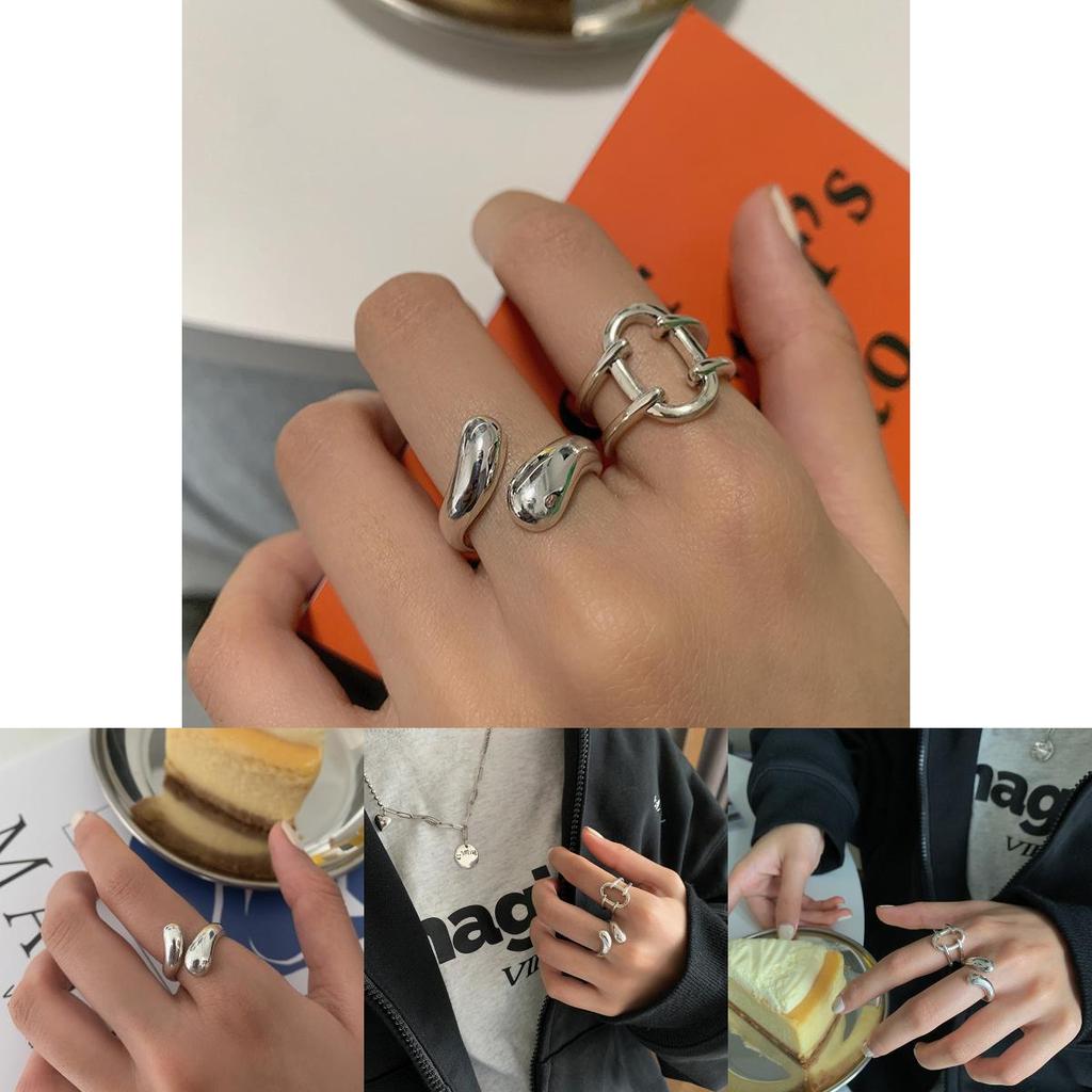 Retro Chic Hollow Design Open Ring For Women In 925 Sterling Silver Fashion