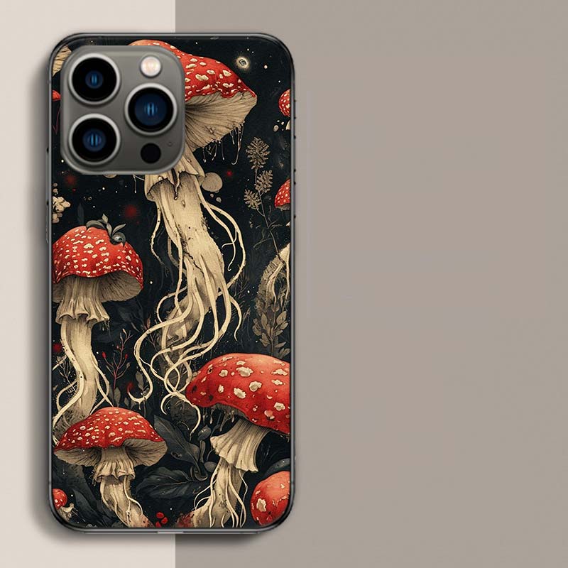 

Colorful Mushroom Phone Case For Iphone 17 Air 15 Pro 14 Plus 16 Pro Max 17E 16E 12 13 Mini 11 Cover Cute Fundas iPhone 15