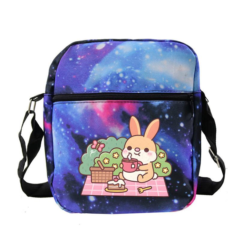Cute printed shoulder bag casual multi-functional oblique span bag small bag student stationery bag