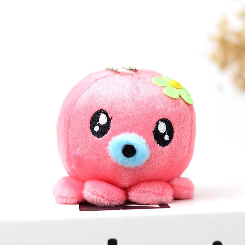Adorable Octopus Plush Doll Keychain Cute Stuffed Animal Short Plush Toy For Bags