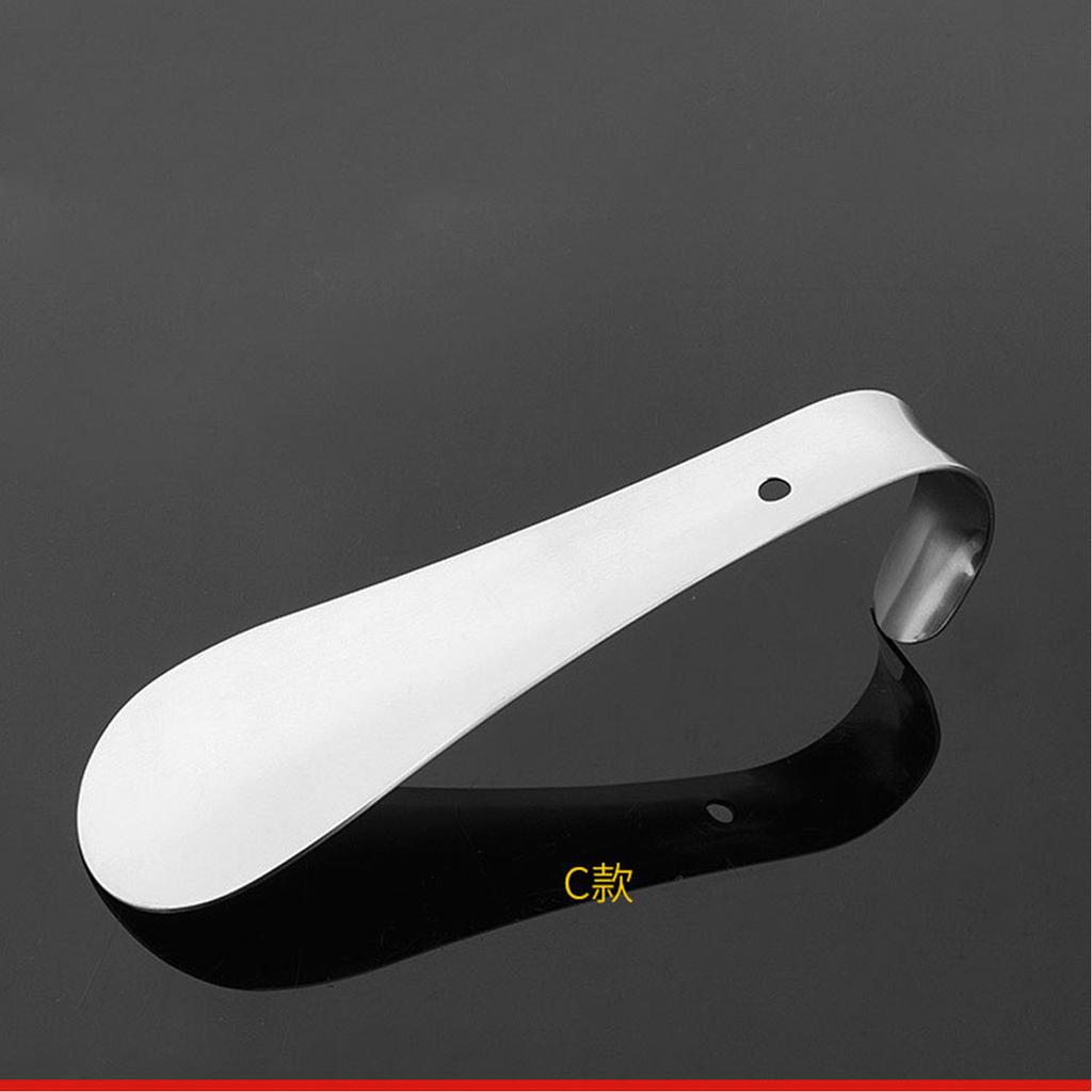 Practical Daily Necessities Stainless Steel Shoehorn Shoe Pump Home Shoe Lifter Shoe Wearer Shoe Pump Small Size C