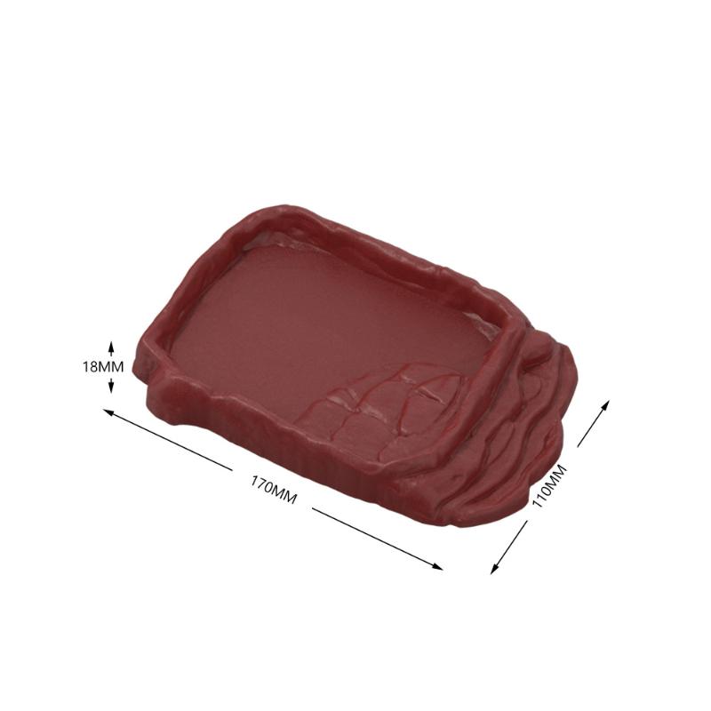 

Рептилии Миска для воды с противоскользящими лестницами из искусственного камня Миска для еды и воды для черепах, ящериц, гекконов, товары для мелких питомцев