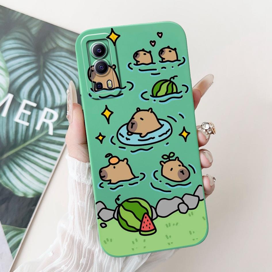 For Vivo Y52 5G V2053 Case Cute Cartoon Panda Duck Rabbit Shockproof Silicone TPU Phone Cover For Vivo Y72 5G V2041 IQOO Z3 Capa