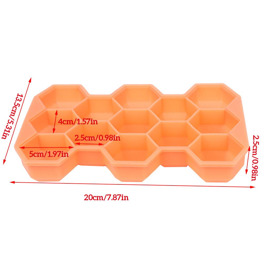 Silicone Ice Cube Tray 13 Cavity Mold with Lid DIY Shape Mould for Drinks Cocktails