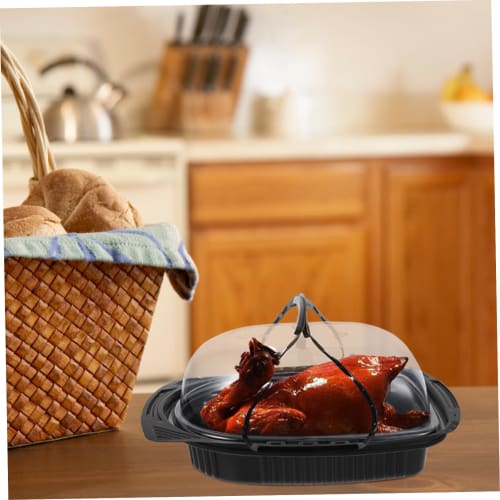 VORCOOL 10-Piece Takeout Container Set, Disposable Roast Chicken/Duck Containers with Handles, Lunch Boxes, Food Packs, Eco-Friendly and Stylish Bento