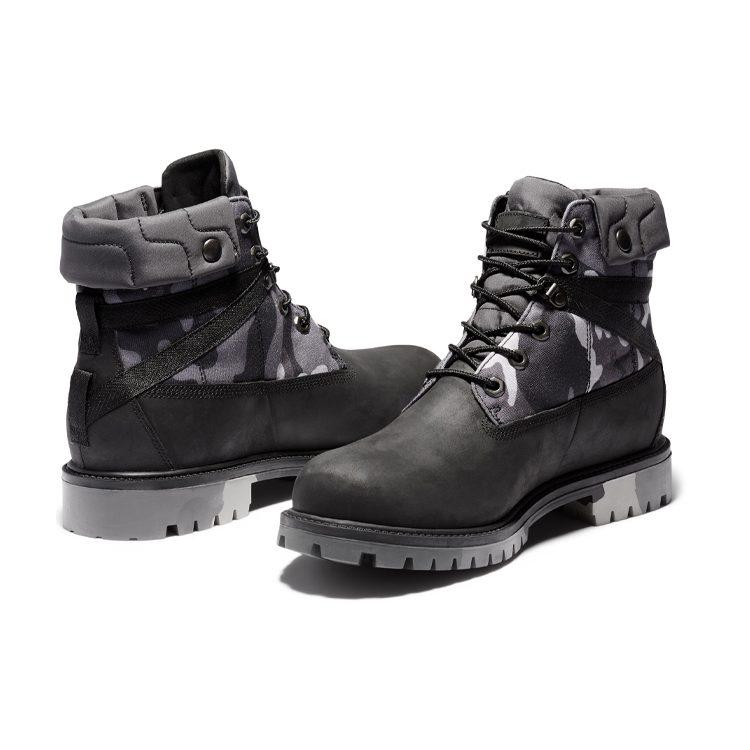 Timberland Heritage EK+ 6 Inch Waterproof Wide Fit Boot 'Grey Camouflage' A29P7001