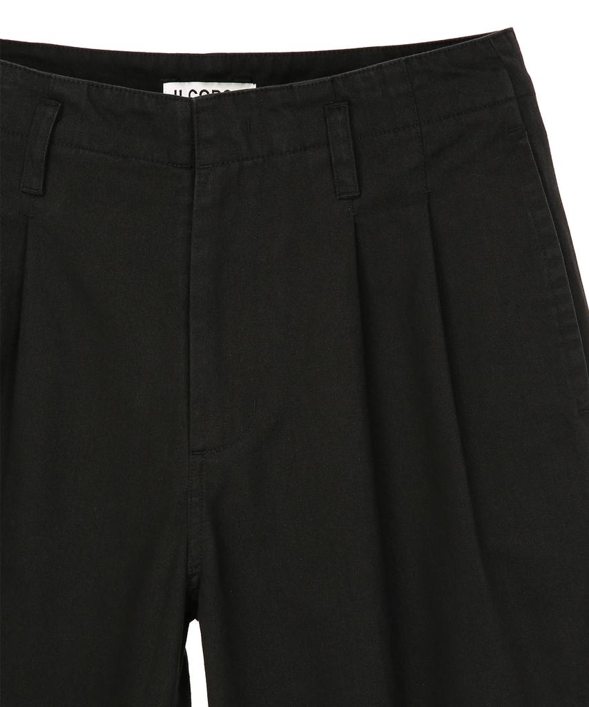IL CORSO Nouki Double-Pleat Chino Pants Black Iepa5F007Bk