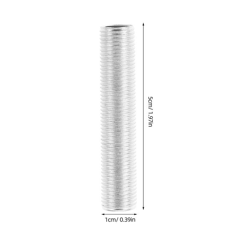 20Pcs M10x5 Thread Hollow Lamp Pipe Nipple Galvanized Iron for Lamp Repair Pipe Connector Chandeliers Candelabras Lighting