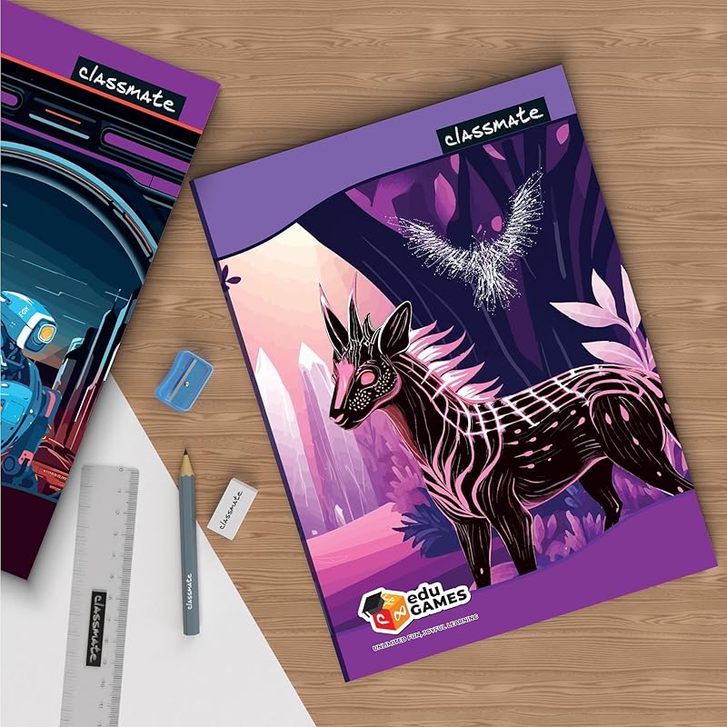 

Classmate Long Book| 384 Pages | Single Line | 29.7cm x 21.0cm | Pack of 4 | Long Size Ruled Notebook for School Student large