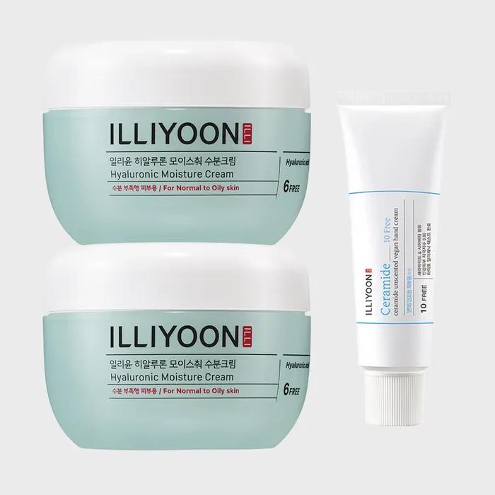 [2 Moisturizing Creams + Hand Cream] Hyaluronic Moisture Moisturizing Cream Moisturizing Cream 100ml + Ceramide Fragrance-free Hand Cream