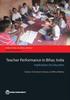 The Teacher Performance In Bihar, India : Implications for Education Book