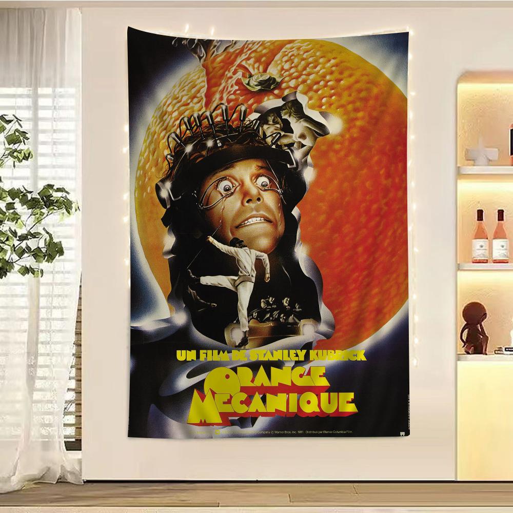 Classic Movie A Clockwork Orange Colorful Tapestry Wall Hanging Bohemian Wall Tapestries Mandala Wall Hanging Sheets 74x94cm(29x37in)