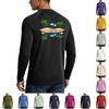 Men's Lightweight Long Sleeve UPF50 Plus Sun Protection Shirt Breathable Loose Fit Outdoor Casual Top with Hawaiian Print