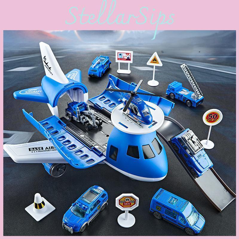 Toy Airplane Big Cars Vehicle Transport Passenger Simulate Plane Fire Gift Truck