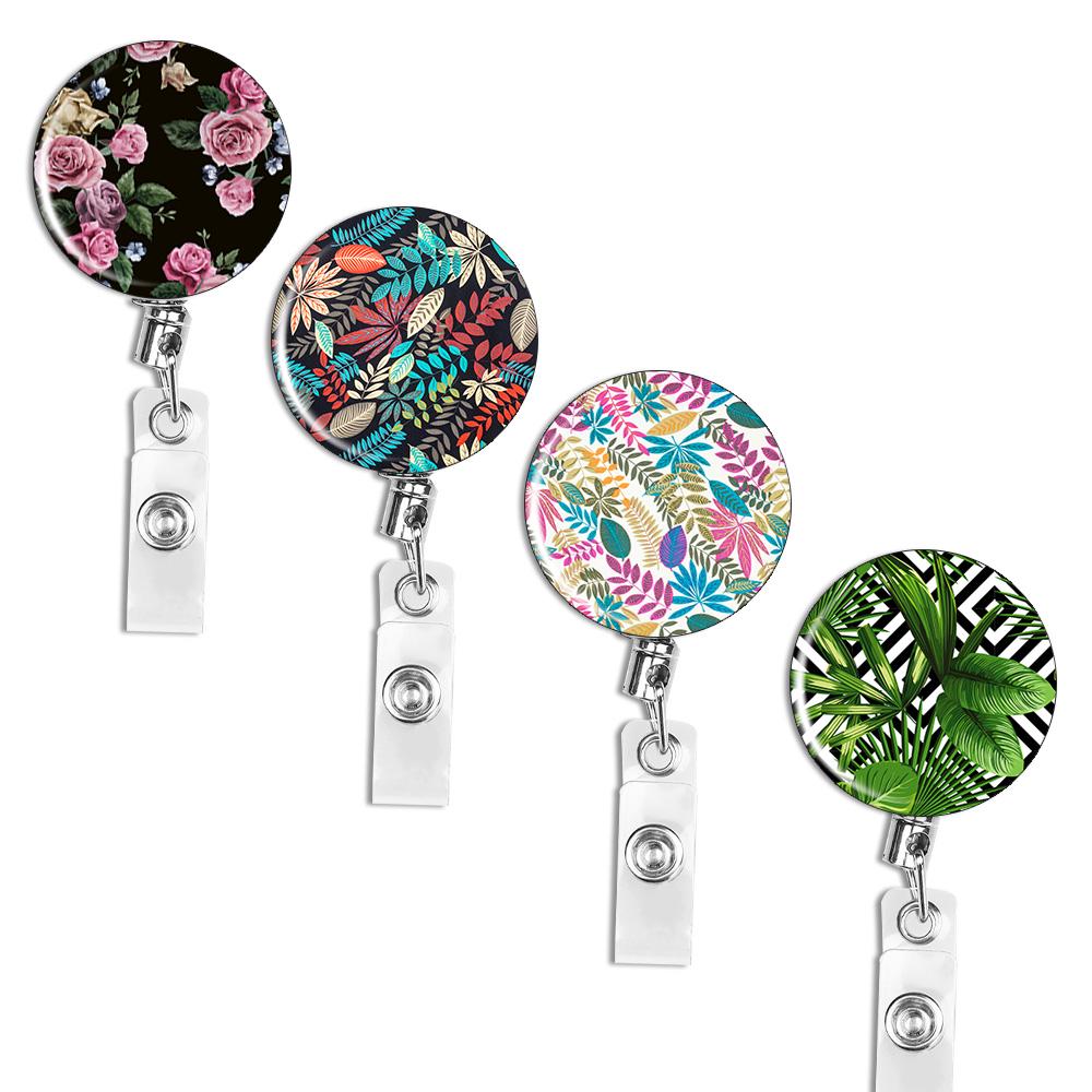 Set Creativo di Portachiavi Retrattili per Ufficio - Cavo d'Acciaio Anti-Perdita in 4 Pezzi