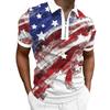 Men's Slim Fit Short Sleeve Half-Zip Polo, Casual Daily Wear