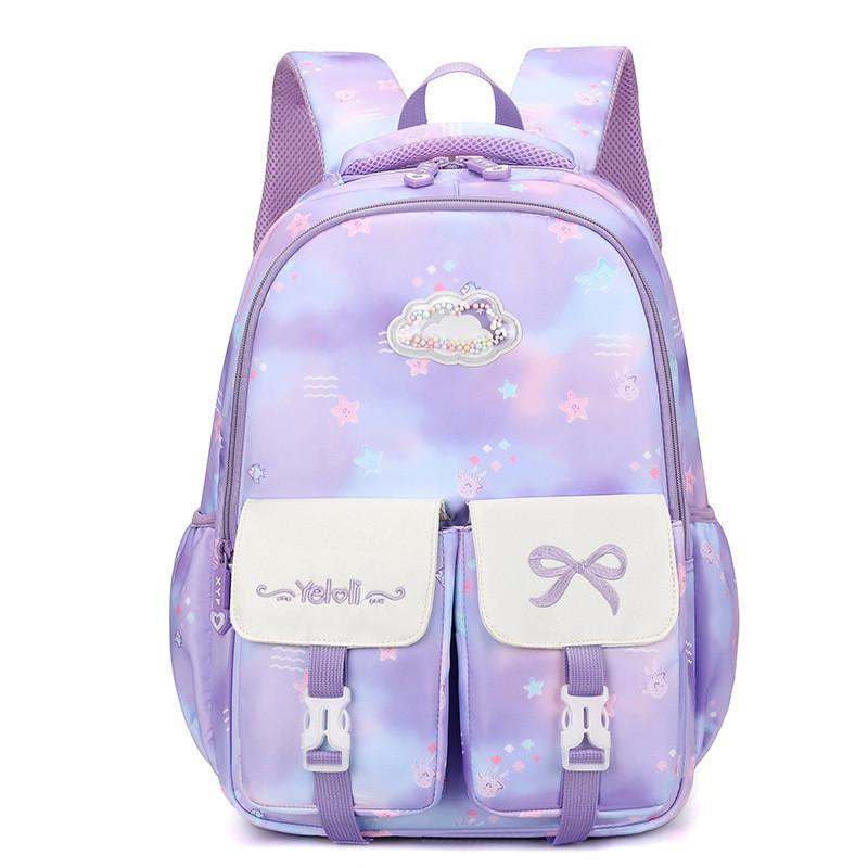 Adorable Lightweight Nylon Backpack For 5th And 6th Graders Cartoon Design