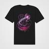 Anime Mage T-Shirt — Purple Energy Spell Art On Black, Unisex Streetwear