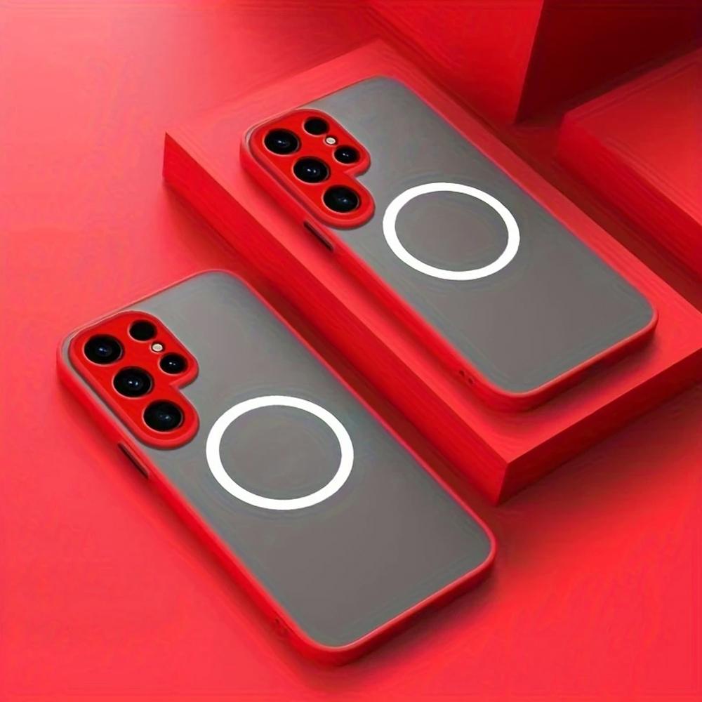 Matte Hard Case For Samsung Galaxy S25 Ultra S24 Plus S23 FE S22 S21 Note 20 10 A56 A36 A26 A16 Phone Magsafe Magnetic Cover