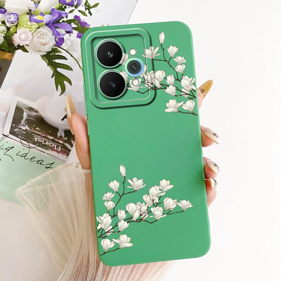 Cover For Realme 15 Pro Casing RMX5101 Silicone Luxury Fashion Flowers Kawaii Cute Painted Shockproof Phone Case