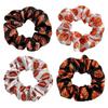 European Cross-Color Satin Sports Print Hair Tie