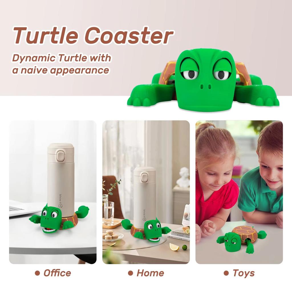 New Funny Turtle Coaster Anti Slip and Heat-Resistant Silicone Table Drink Tableware Decorative Mat Cute Kitchen Decoration Gift