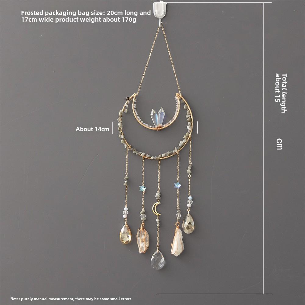 Elegant Natural Stone Dream Catcher Tree of Life Sun Catcher Wind Chime Home Decor Hanging Pendant Ornament