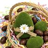 Colorful Large Plush Egg with Flower Bow Easter Egg Ornaments Flocked Easter Eggs  Easter Egg Hunt
