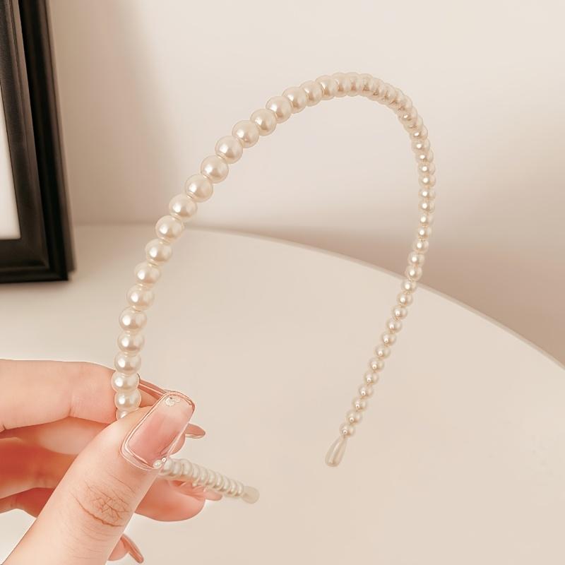 1pc Elegant Imitation Pearl Headband - Minimalist Luxury Style, Women'S Sophisticated Hair Accessory, Perfect for Formal or Casual Occasions