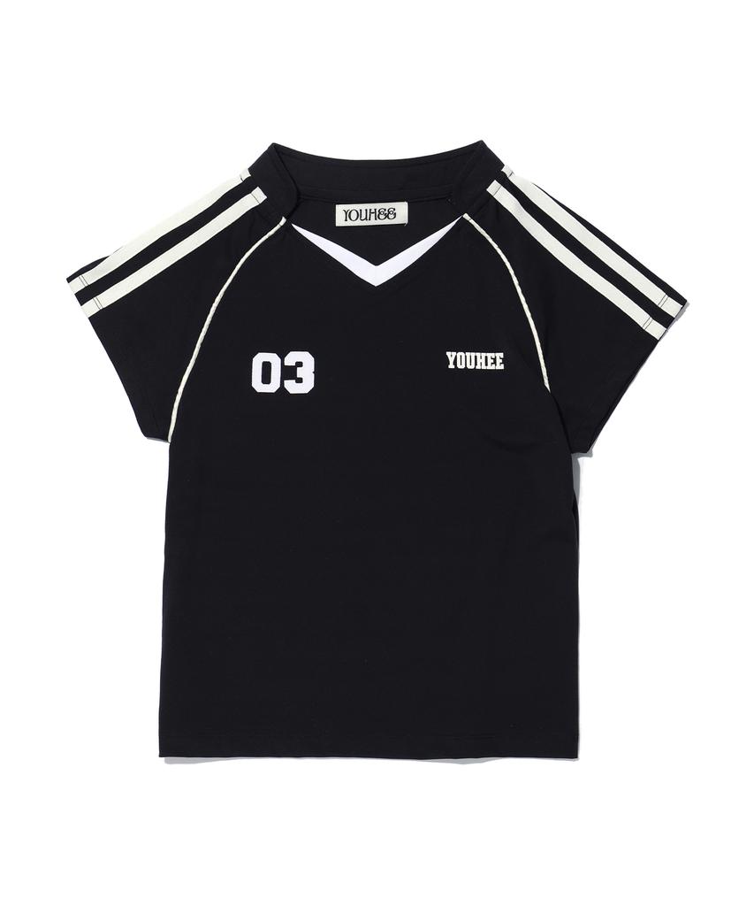 YOUHEE Youhee Football Jersey T-Shirt Black