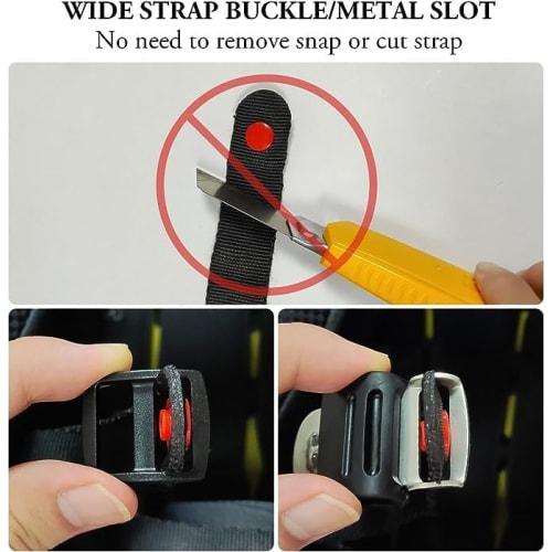 Helmet Quick Release Buckle Kit Ratcheted Stainless Steel Helmet Chin Strap Adapter