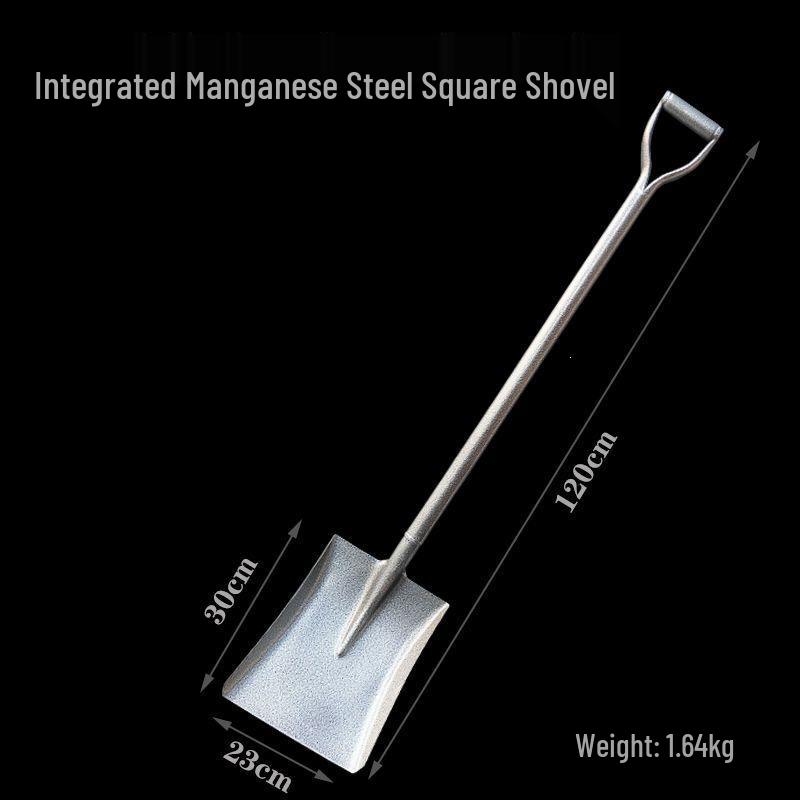 Heavy-Duty Steel Shovel: Multi-Purpose Gardening and Digging Tool for Planting and Firefighting.