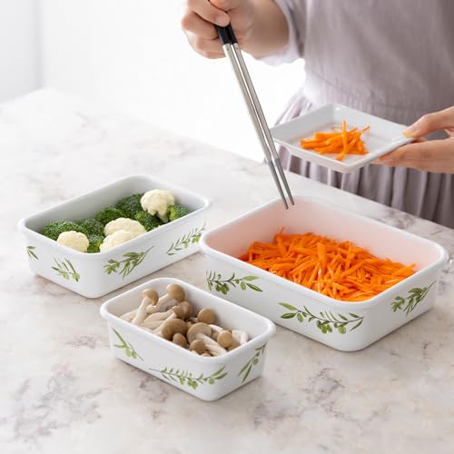 [.co.jp Exclusive] Fuji Enamel Enamel Storage Container with Erasable Writing Area and Olive Pattern, Deep, Small, with Seal Lid