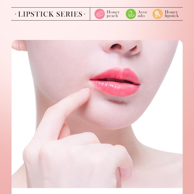 Balzám na rty SADOER Med Hydratační Avokádo Proti suchým popraskaným Rtům Broskvová Maska na rty