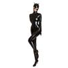 Sexy Women Cosplay Maid Tight Wear Pu Oil Glossy Shiny Elastic Bodysuit Zipper Crotch Rompers Jumpsuits Faux Leather