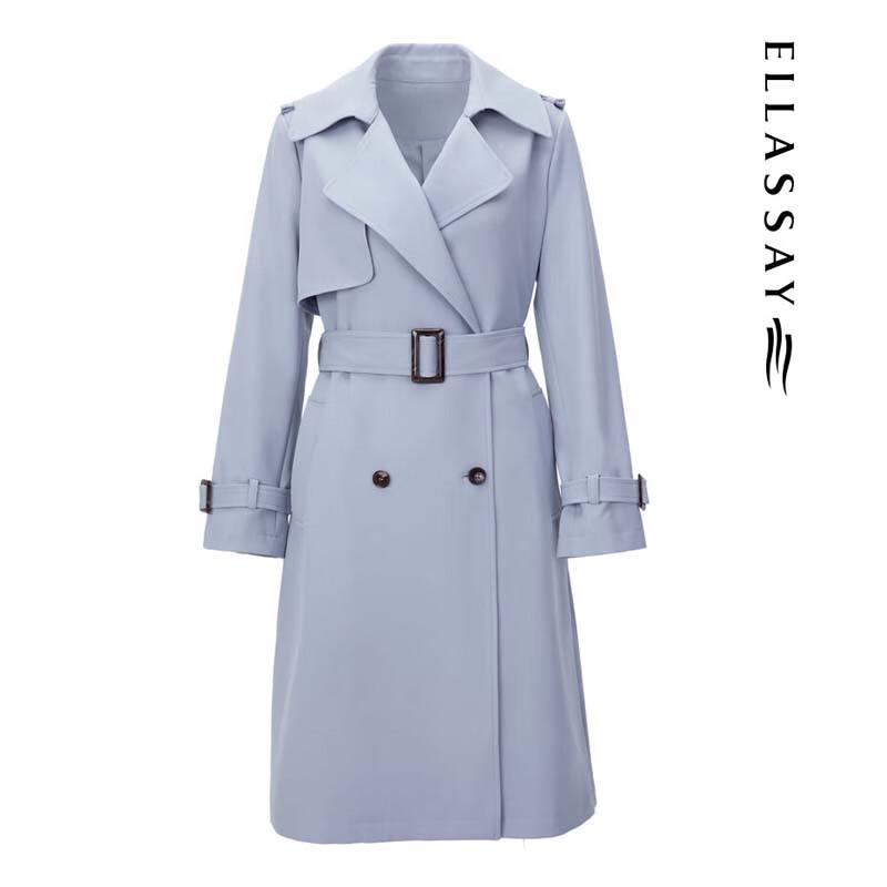 ELLASSAY Classic Trench Coat for Women