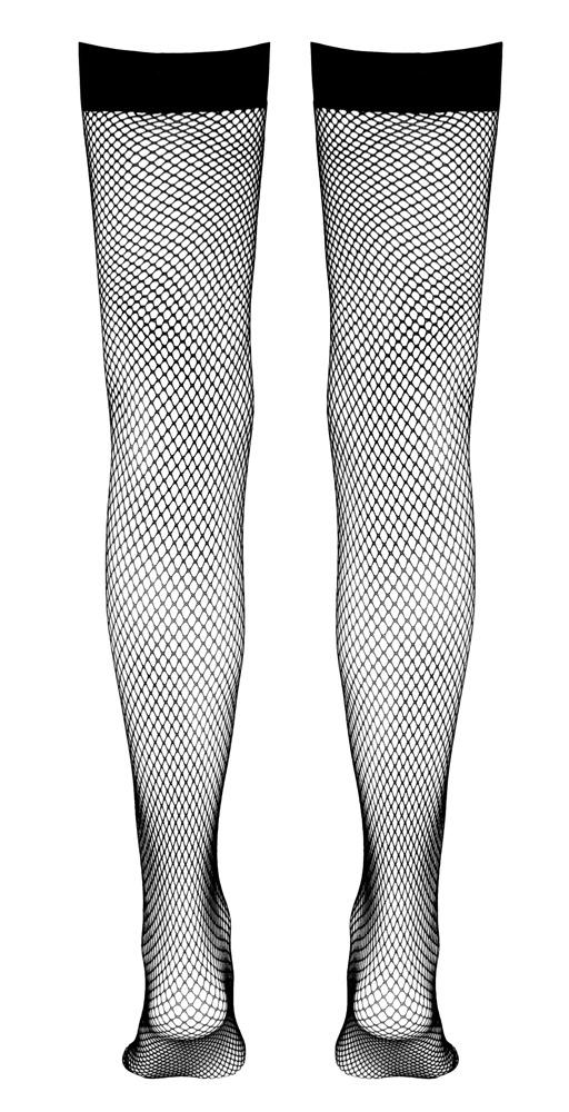 Cottelli LEGWEAR - Sexy Classic Black Fishnet Stockings S