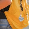 1 Oz Heart Hip Flask Food Grade Stainless Steel Wine Pot Portable Wine Flask Pendant  Gift
