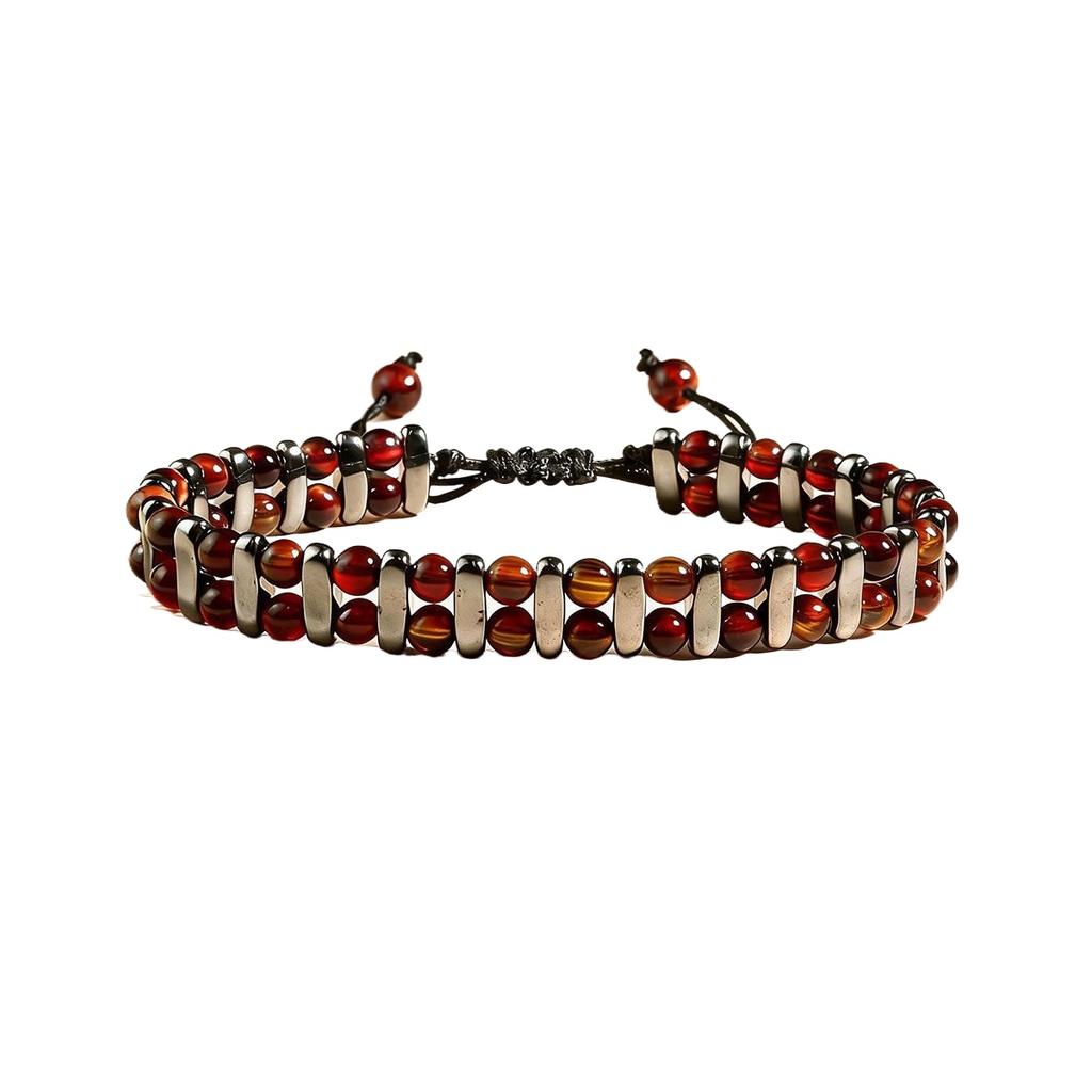 Handmade Opal Beaded Bracelet, Elastic Stretch Rope Natural Gemstone Bead Bangle Jewelry